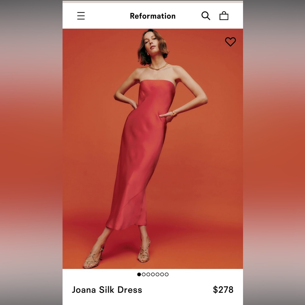 Joana Silk dress, reformation S